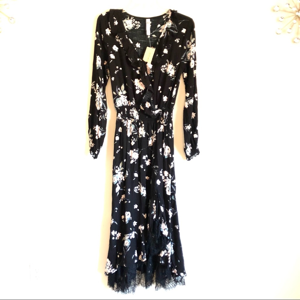 American Rag Floral Faux Wrap Dress
